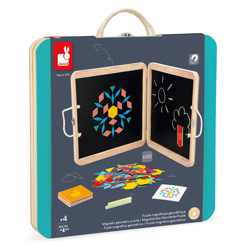 Janod Jeux Éducatifs Maternelle|Jeux Éducatifs Magnétiques*Coffret Magnétique Géométrique