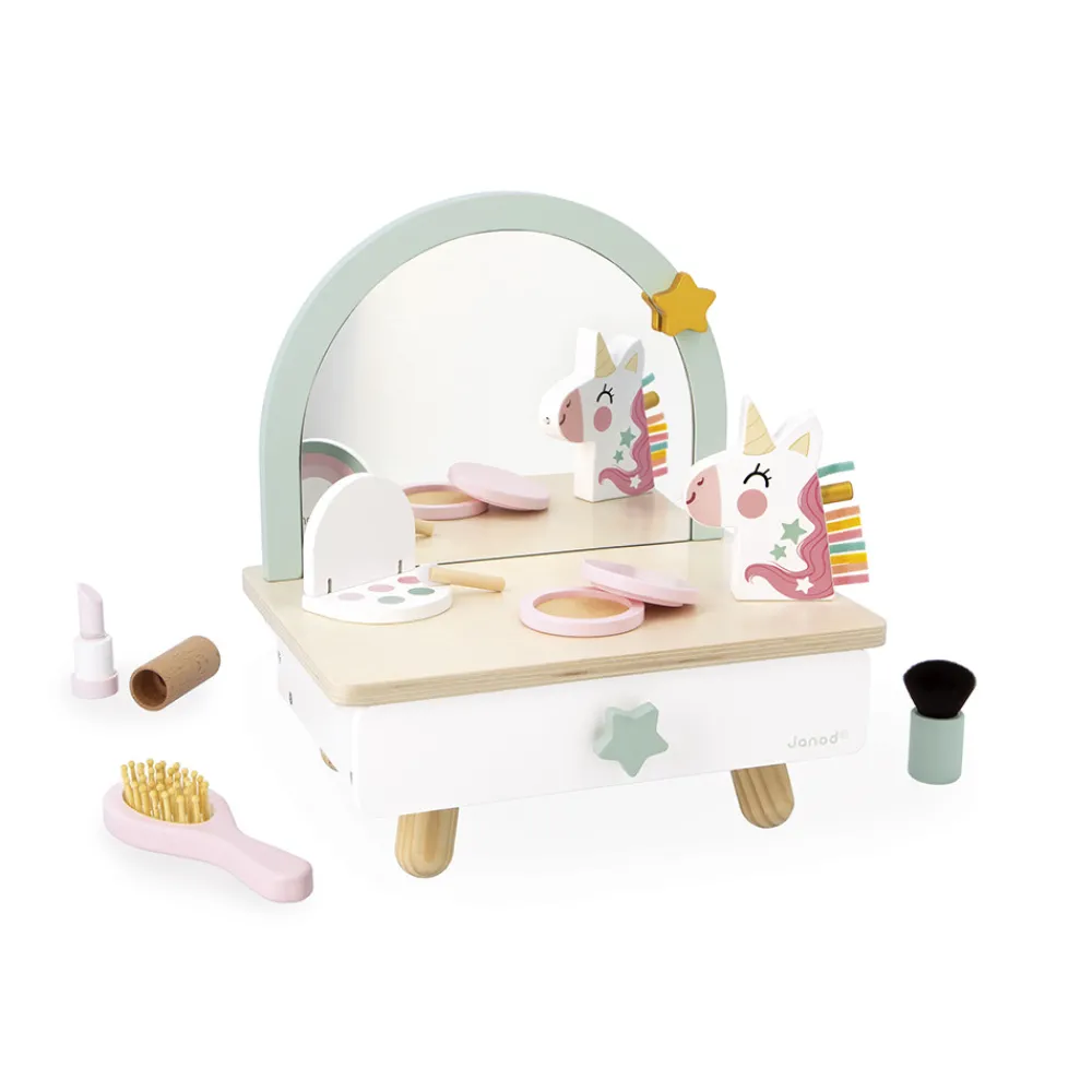 Janod Beauté*Coiffeuse de table en bois Licorne
