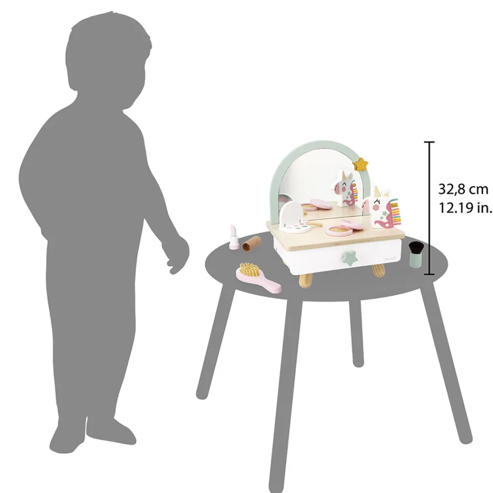 Janod Beauté*Coiffeuse de table en bois Licorne