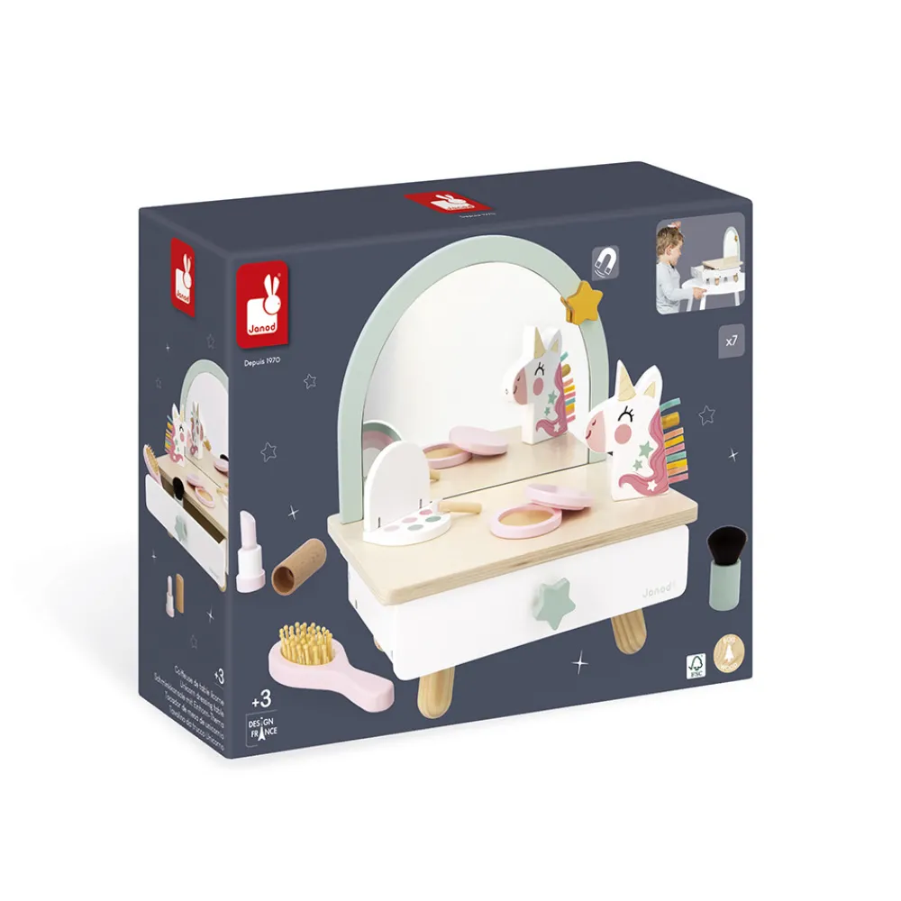 Janod Beauté*Coiffeuse de table en bois Licorne