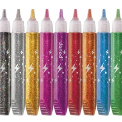 Janod Peinture Par Numéro & Coloriage|Tampons & Papeterie*Colle à Paillettes x9 tubes