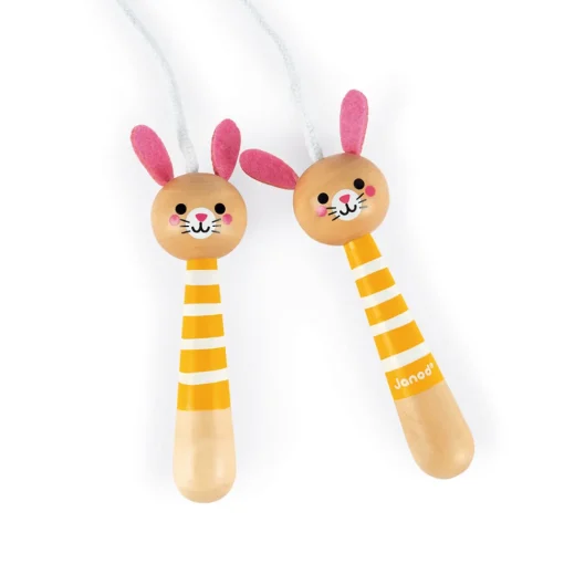 Janod Sports & Activités D'Extérieur*Corde à Sauter Lapin Happy Garden (bois)