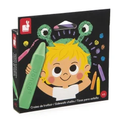 Janod Sports & Activités D'Extérieur|Peinture Par Numéro & Coloriage*Craies de Trottoir x6