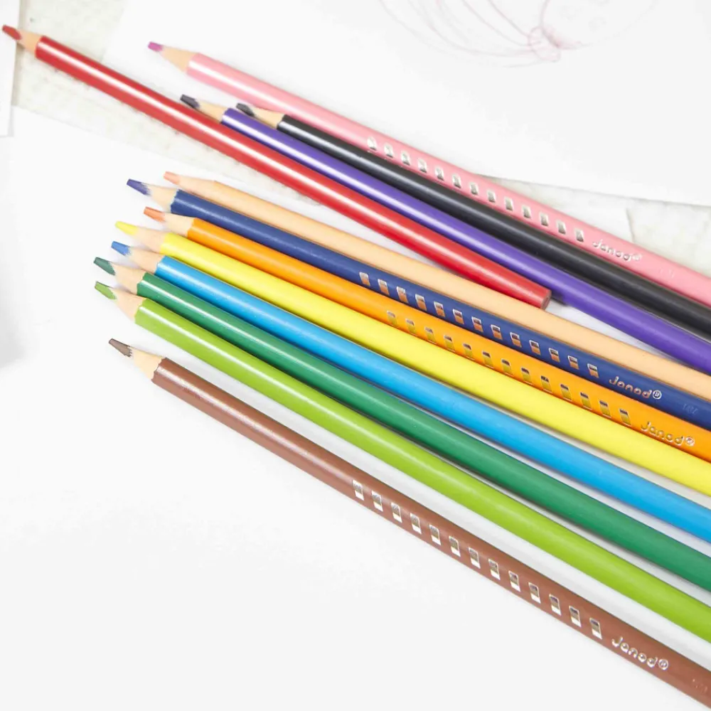 Janod Peinture Par Numéro & Coloriage*Crayons de Couleur x12