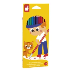 Janod Peinture Par Numéro & Coloriage*Crayons Effaçables x12
