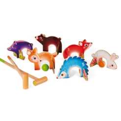 Janod Sports & Activités D'Extérieur*Croquet Animaux de la Forêt (bois)