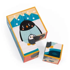 Janod Cubes & Pyramides|Manipulation & Encastrement*Cubes en bois animaux - Partenariat WWF®