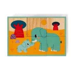 Janod Cubes & Pyramides|Manipulation & Encastrement*Cubes en bois animaux - Partenariat WWF®