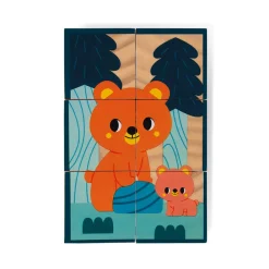 Janod Cubes & Pyramides|Manipulation & Encastrement*Cubes en bois animaux - Partenariat WWF®