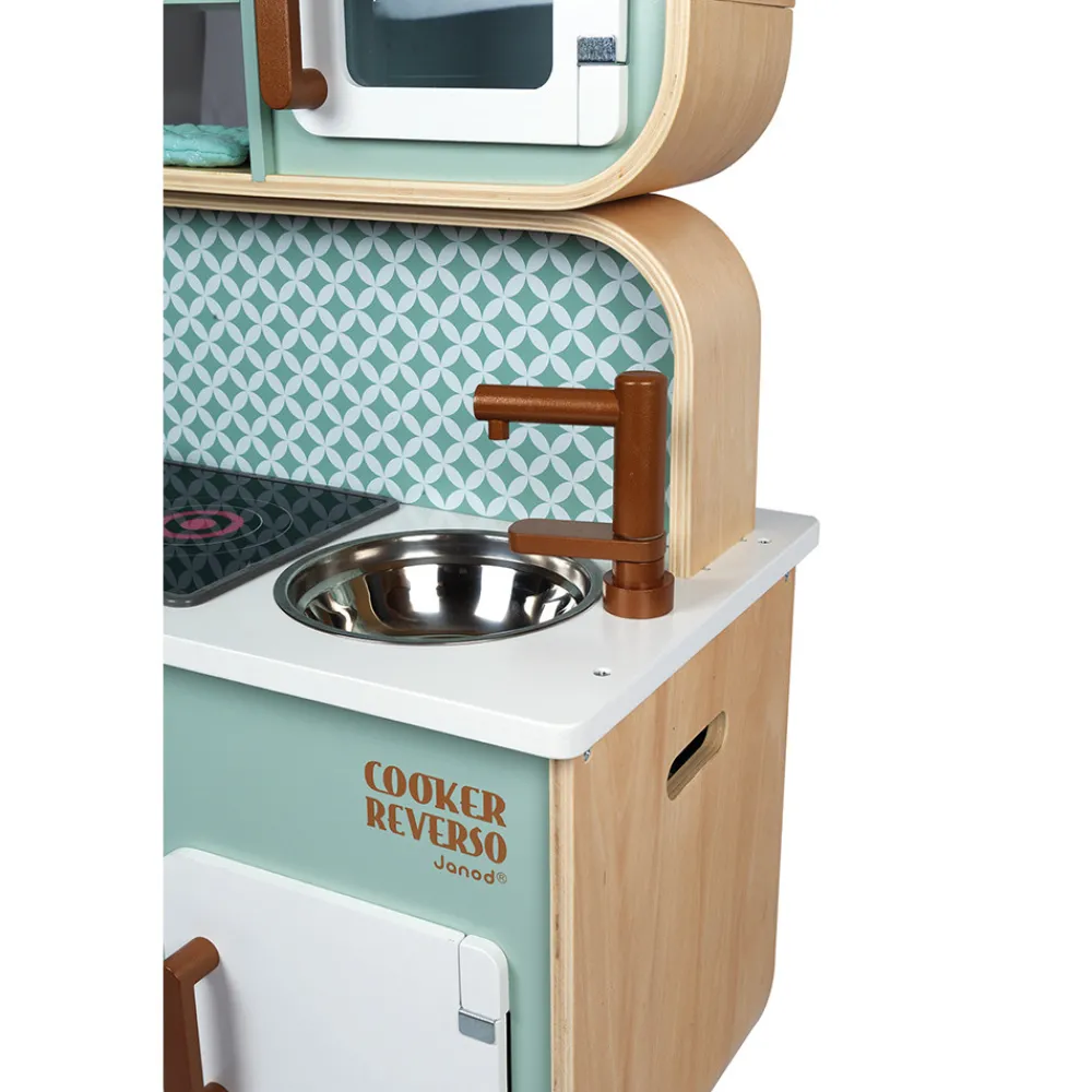 Janod Cuisines, Dinettes & Marchandes*Cuisine double face Cooker Reverso (bois)