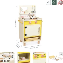 Janod Cuisines, Dinettes & Marchandes*Cuisine en bois Mamie Soleil