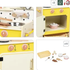 Janod Cuisines, Dinettes & Marchandes*Cuisine en bois Mamie Soleil