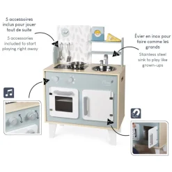 Janod Cuisines, Dinettes & Marchandes*Cuisine Plume en bois