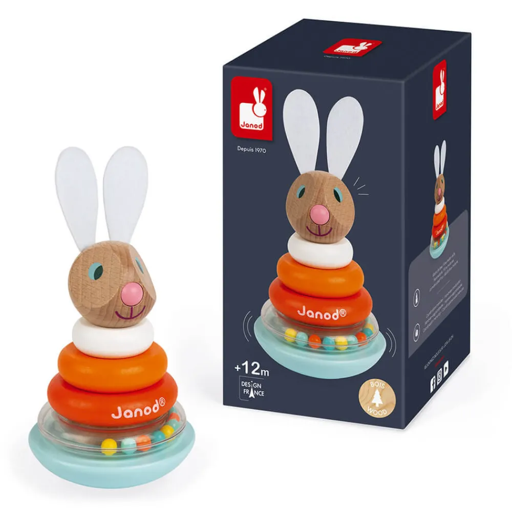 Janod Manipulation & Encastrement*Empilable Culbuto Lapin (bois)