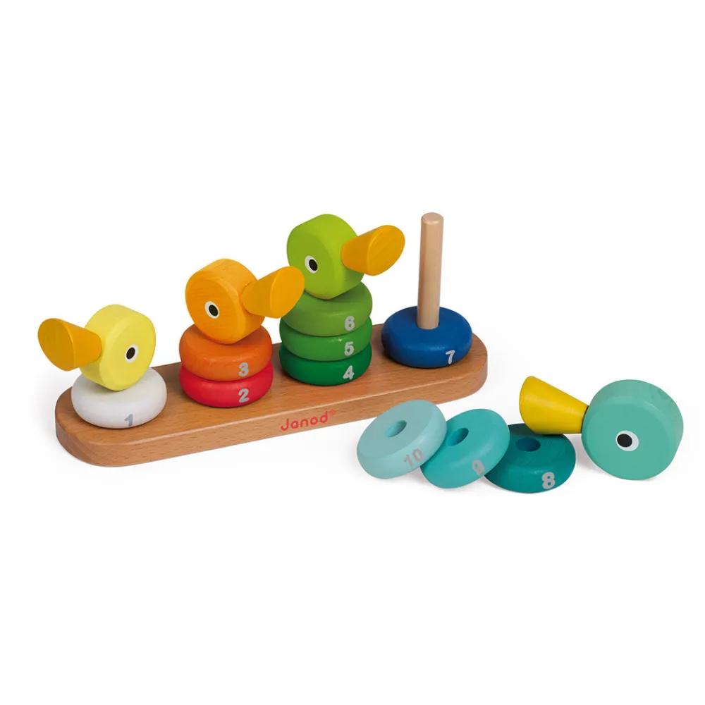 Janod Manipulation & Encastrement*Empilable duck Family (bois)