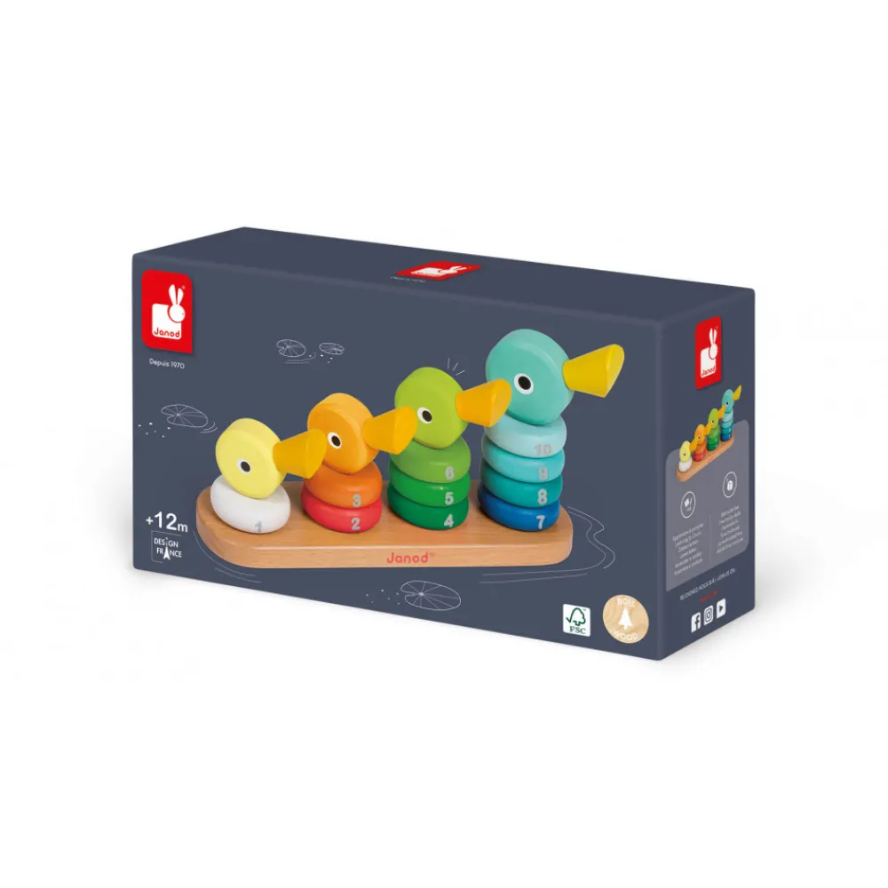 Janod Manipulation & Encastrement*Empilable duck Family (bois)