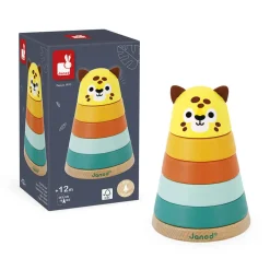 Janod Formes & Couleurs|Cubes & Pyramides*Empilable Jaguar Tropik