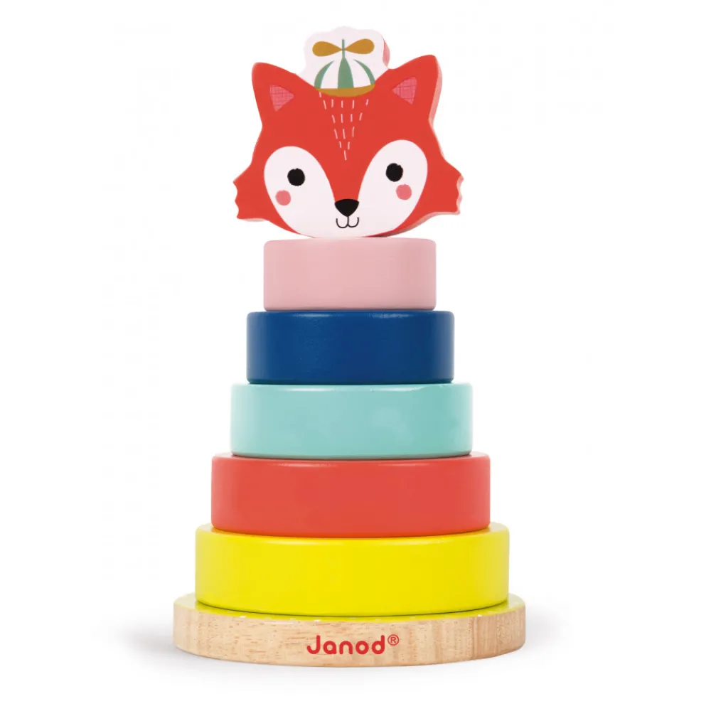 Janod Manipulation & Encastrement*Empilable Renard Baby Forest (bois)
