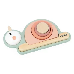 Janod Puzzles En Bois Premier Âge*Empilable Sensoriel Escargot Sweet Cocoon