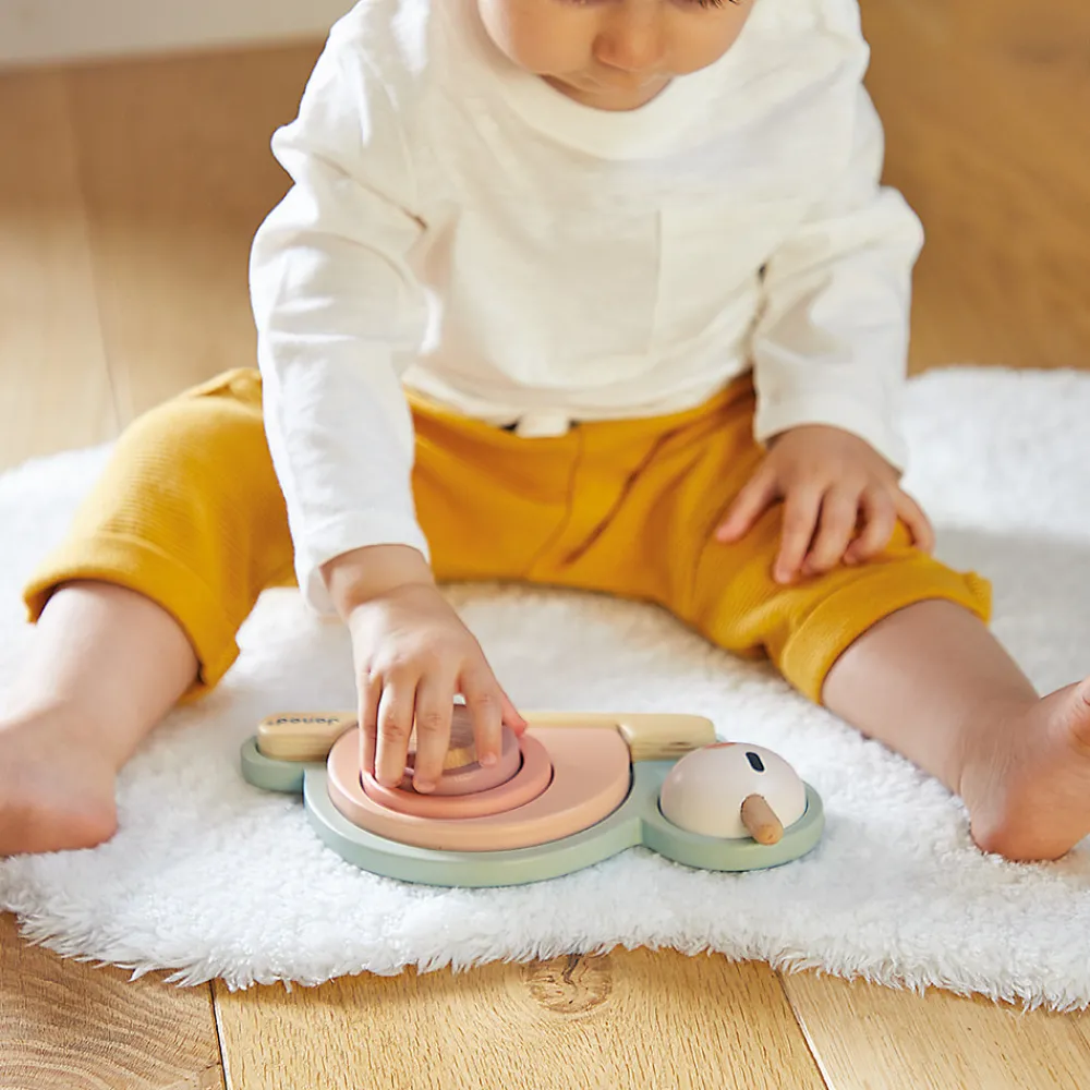 Janod Puzzles En Bois Premier Âge*Empilable Sensoriel Escargot Sweet Cocoon
