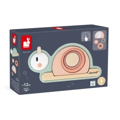 Janod Puzzles En Bois Premier Âge*Empilable Sensoriel Escargot Sweet Cocoon