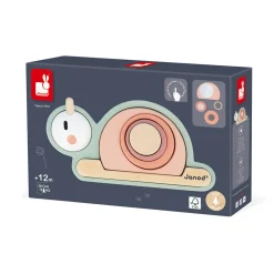 Janod Puzzles En Bois Premier Âge*Empilable Sensoriel Escargot Sweet Cocoon