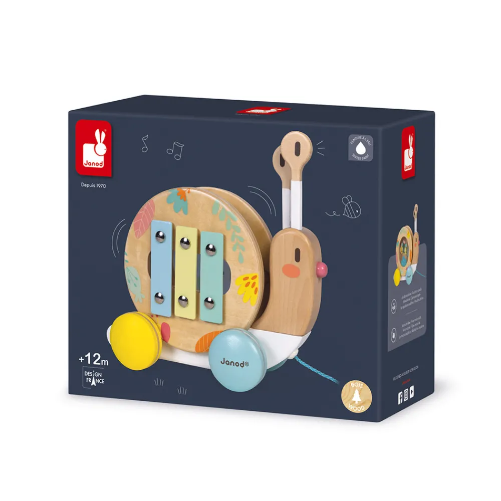 Janod Jouets Musicaux|Jouets À Promener & À Pousser*Escargot à Promener Pure (bois)