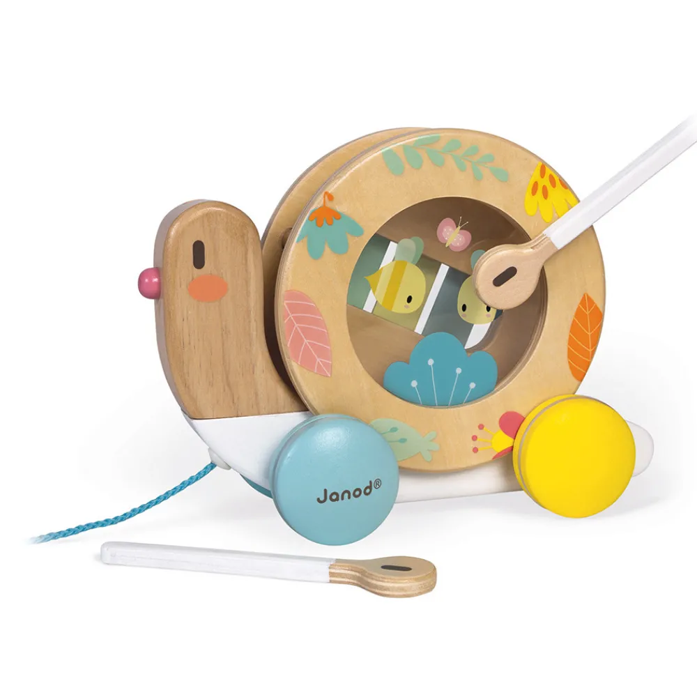 Janod Jouets Musicaux|Jouets À Promener & À Pousser*Escargot à Promener Pure (bois)