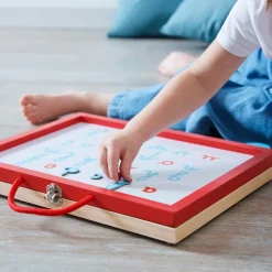 Janod Jeux Éducatifs Primaire|Jeux Éducatifs Chiffres & Lettres*Essentiel - Mallette de Lettres Cursives 4 en 1