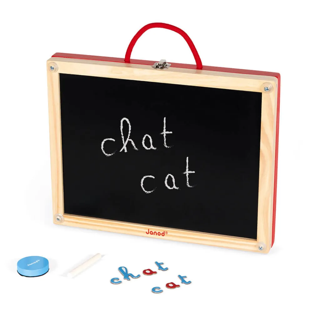 Janod Jeux Éducatifs Primaire|Jeux Éducatifs Chiffres & Lettres*Essentiel - Mallette de Lettres Cursives 4 en 1