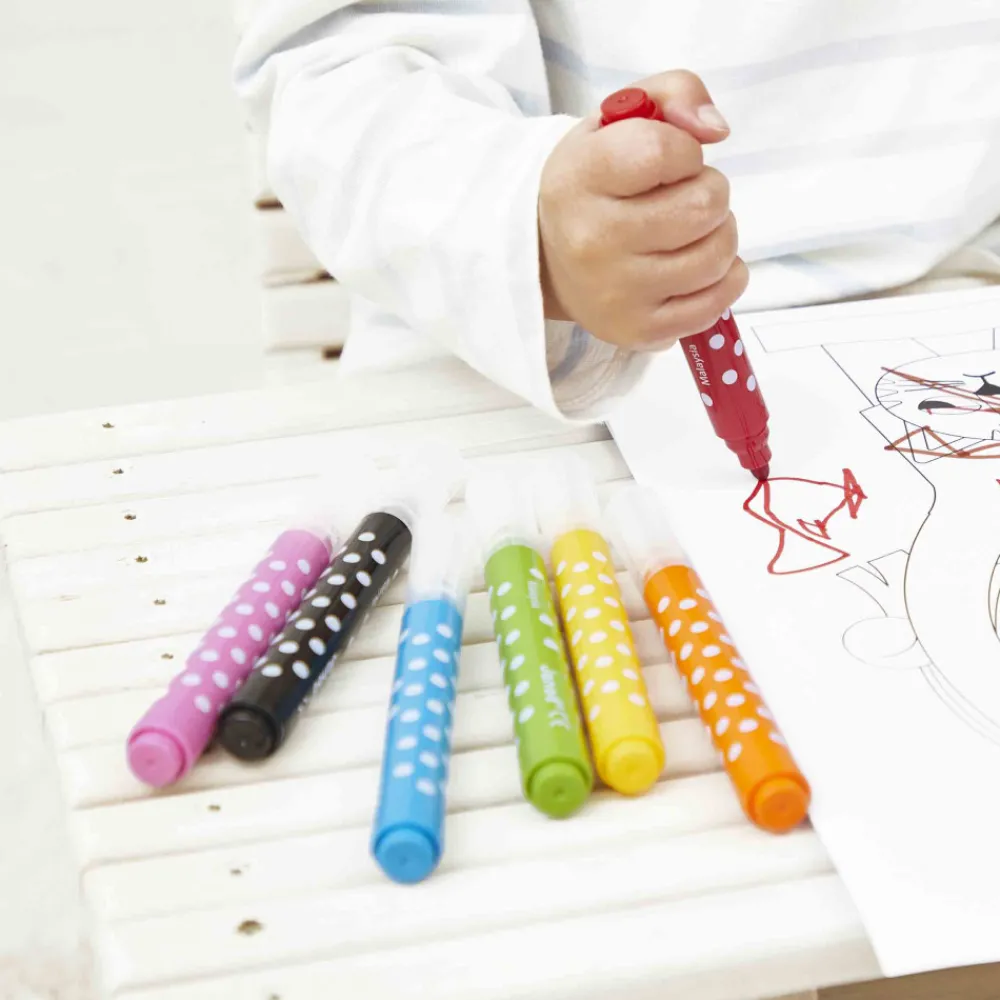 Janod Peinture Par Numéro & Coloriage*Feutres Jumbo x8
