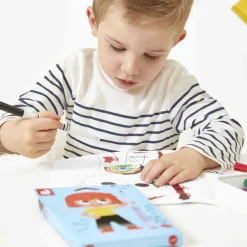 Janod Peinture Par Numéro & Coloriage*Feutres Pinceaux x10