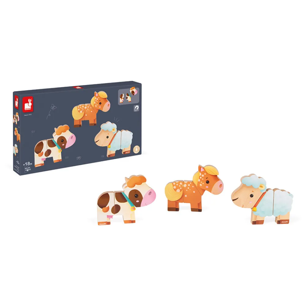 Janod Jouets Magnétiques*Funny Magnet - Ferme (bois)