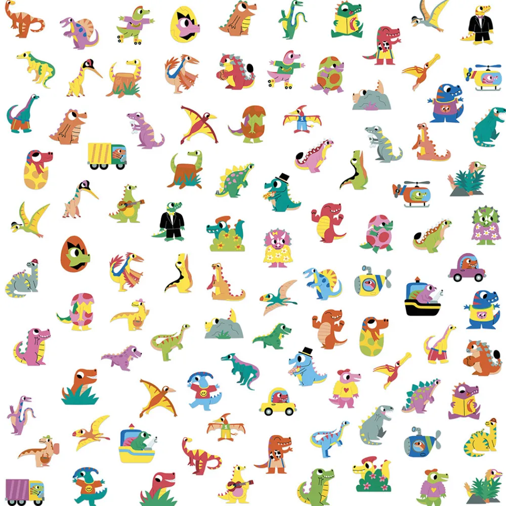 Janod Mosaïques & Gommettes*Gommettes Dinosaures x100