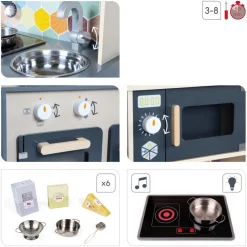 Janod Cuisines, Dinettes & Marchandes*Grande Cuisine Mozaïc en bois