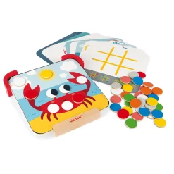 Janod Jeux Éducatifs Maternelle|Formes & Couleurs*J'Apprends les Couleurs - Pastilles Magnétiques (bois)