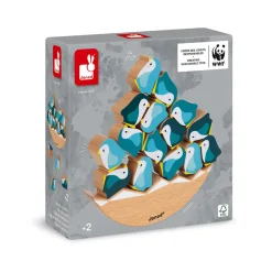 Janod Jeux D'Équilibre|Jeux Éducatifs Primaire*Jeu Basculo Manchots en bois - Partenariat WWF®