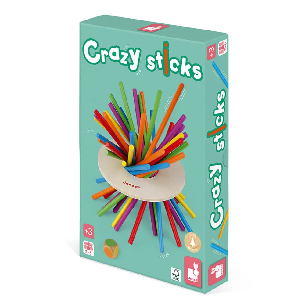 Janod Jeux D'Équilibre*Jeu d'Adresse - Crazy Sticks (bois)
