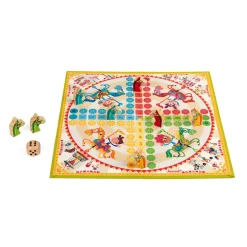 Janod Jeux De Parcours*Jeu de petits chevaux carrousel (bois et carton)