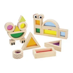 Janod Jeux De Construction|Formes & Couleurs*Jeu Sensoriel - Blocs Translucides