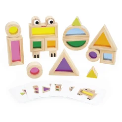 Janod Jeux De Construction|Formes & Couleurs*Jeu Sensoriel - Blocs Translucides