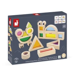 Janod Jeux De Construction|Formes & Couleurs*Jeu Sensoriel - Blocs Translucides