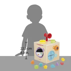 Janod Cubes & Pyramides|Manipulation & Encastrement*Jeu Sensoriel - Boîte Sensorielle