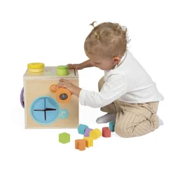 Janod Cubes & Pyramides|Manipulation & Encastrement*Jeu Sensoriel - Boîte Sensorielle