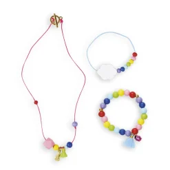 Janod Collection "Les Ateliers Bijoux" & Les Perles*Kit Créatif - 3 Bijoux Arc-En-Ciel à Créer