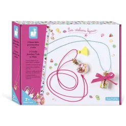 Janod Collection "Les Ateliers Bijoux" & Les Perles*Kit Créatif - 2 Bijoux Fioles Gourmandises à Créer