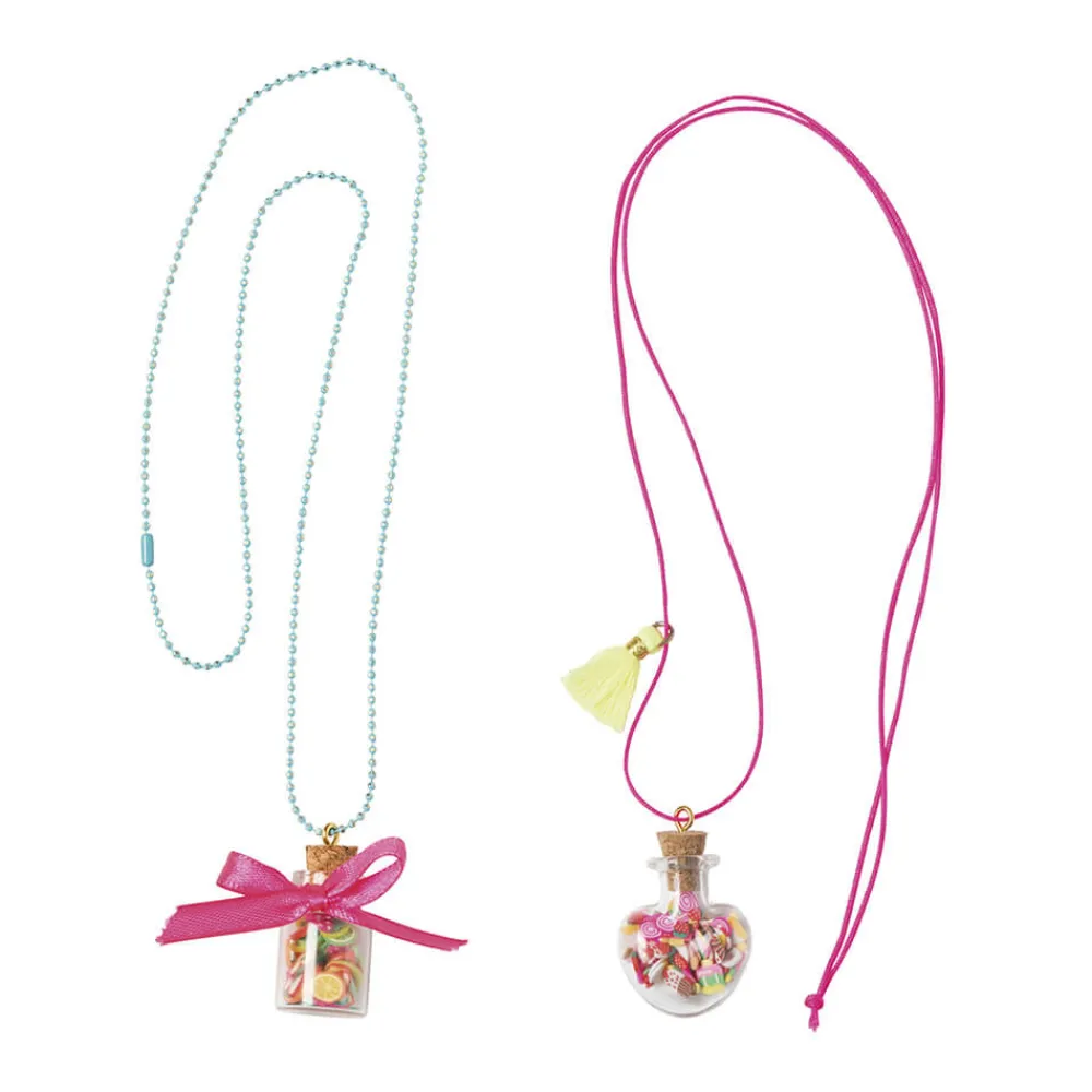 Janod Collection "Les Ateliers Bijoux" & Les Perles*Kit Créatif - 2 Bijoux Fioles Gourmandises à Créer