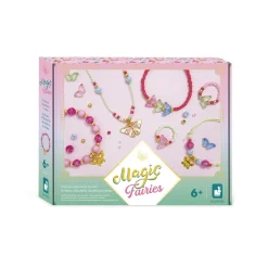 Janod Collection "Les Ateliers Bijoux" & Les Perles*Kit Créatif - 6 Bijoux Jolis Papillons Magic Fairies