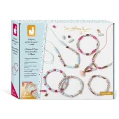 Janod Collection "Les Ateliers Bijoux" & Les Perles*Kit Créatif - 6 bijoux Perles de Papier à Créer