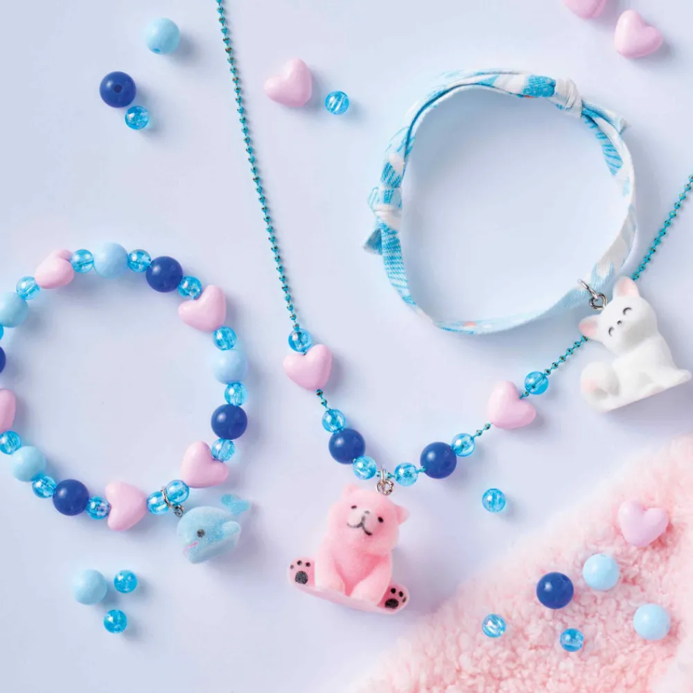 Janod Collection "Les Ateliers Bijoux" & Les Perles*Kit Créatif - 3 Bijoux Petits Animaux à Créer